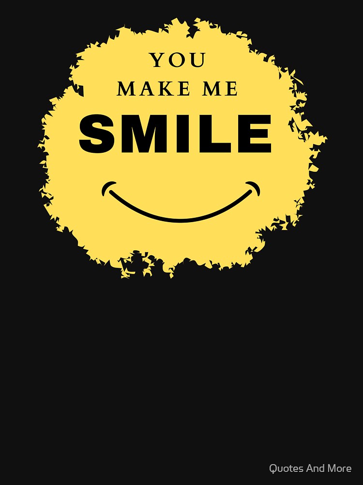 Just Smile Canvas Tote Bag cute Smiley Face Positive Quotes 