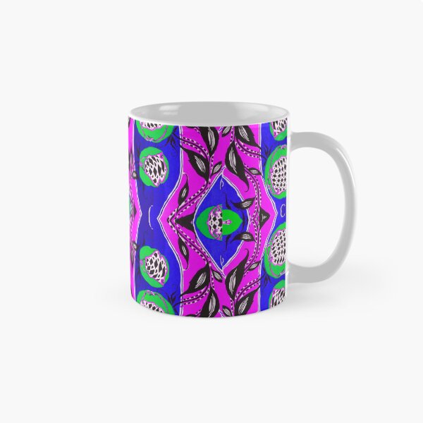 Item preview, Retro Iznik Style Pink and Blue Pattern designed and sold by MarjanShop.
