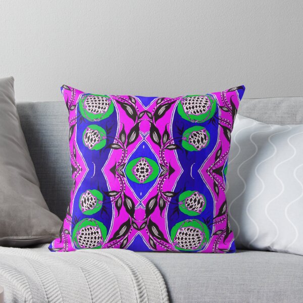 Item preview, Retro Iznik Style Pink and Blue Pattern designed and sold by MarjanShop.