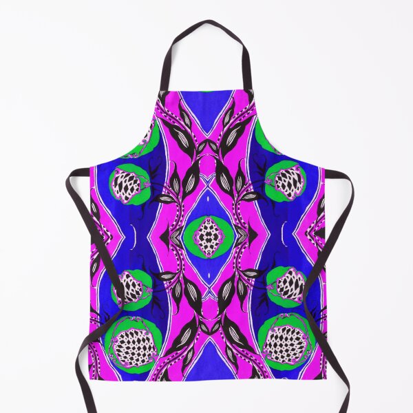 Item preview, Retro Iznik Style Pink and Blue Pattern designed and sold by MarjanShop.