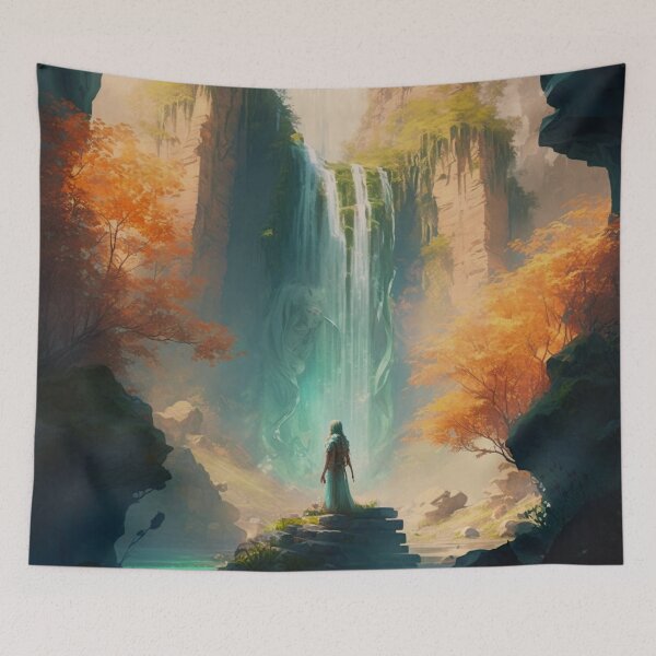 Item preview, 47 - Sacred Pools Waterfalls Inner Earth Ethereal designed and sold by StarbuckLight.