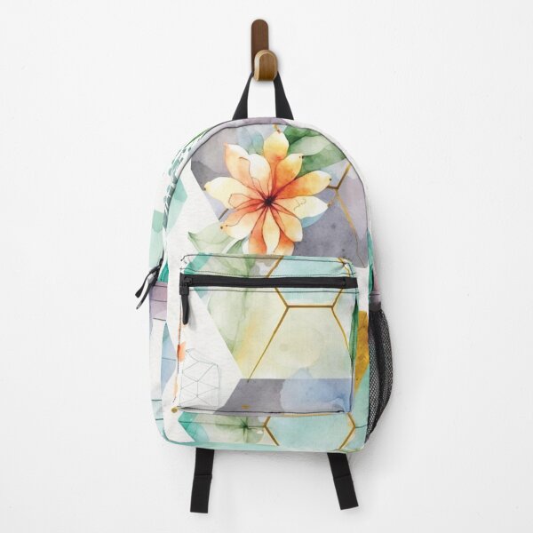 Item preview, Abstract Background. Watercolor Hexagonal and Floral Surface Art. designed and sold by LotusBlanc.