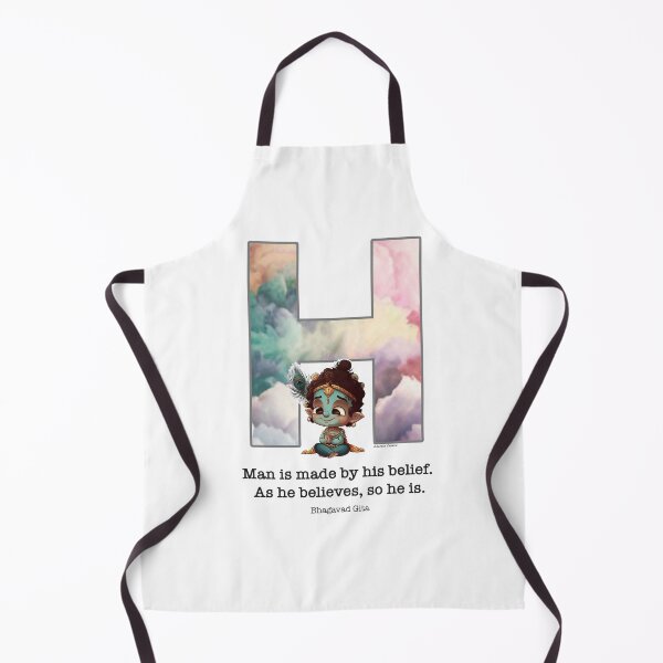 Item preview, Letter H Lord Shri Krishna Quote designed and sold by SattvaCentric.