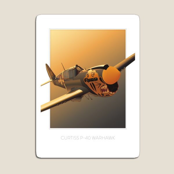 Item preview, Curtiss P-40 Warhawk Poster Illustration designed and sold by dj-illustration.