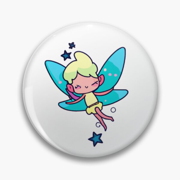 Item preview, Funny Fairy with Blue Wings designed and sold by HanaiPrint.