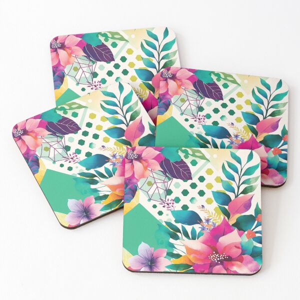 Item preview, Abstract Colorful Geometric and Floral Surface Art designed and sold by LotusBlanc.