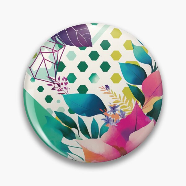Item preview, Abstract Colorful Geometric and Floral Surface Art designed and sold by LotusBlanc.