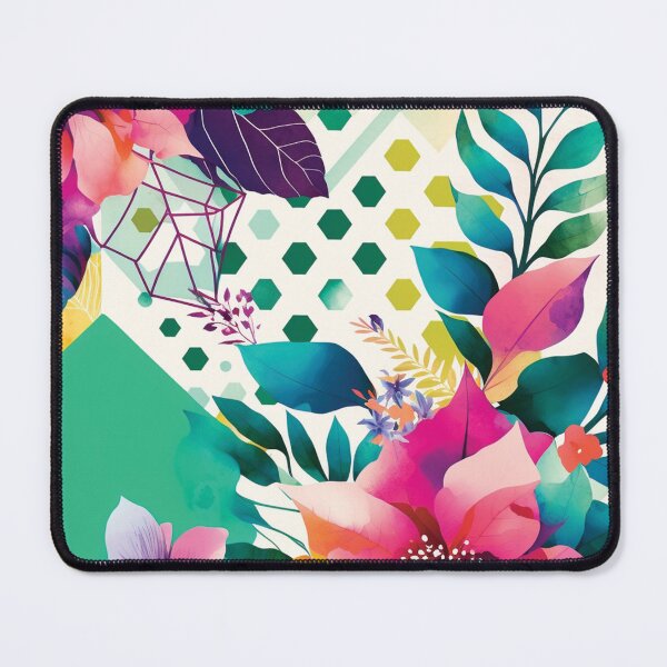 Item preview, Abstract Colorful Geometric and Floral Surface Art designed and sold by LotusBlanc.