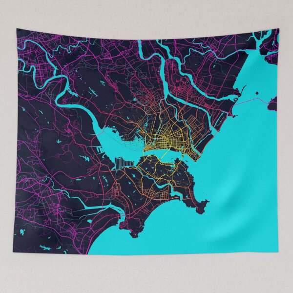 Item preview, Shantou City Map of Guangdong, China - Neon designed and sold by deMAP.