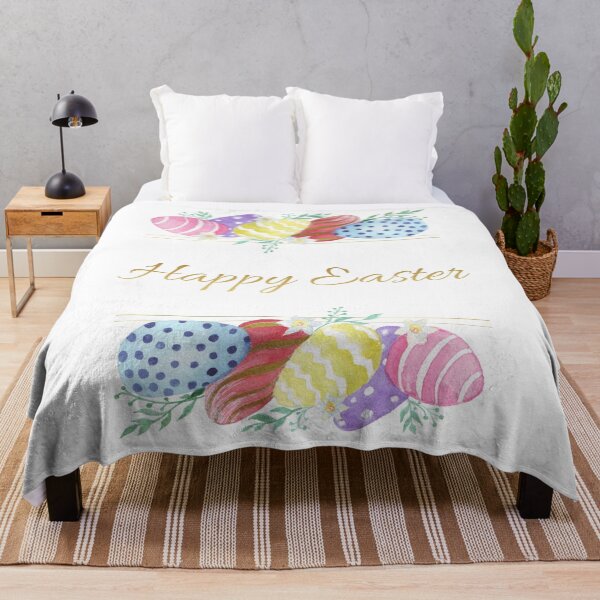 Item preview, Happy Easter with colorful eggs and flowers designed and sold by Wolshebnaja.