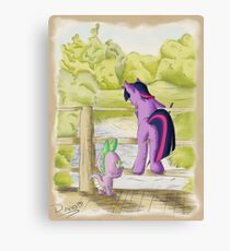 Twilight and Spike in Hundred Acre Wood Canvas Print
