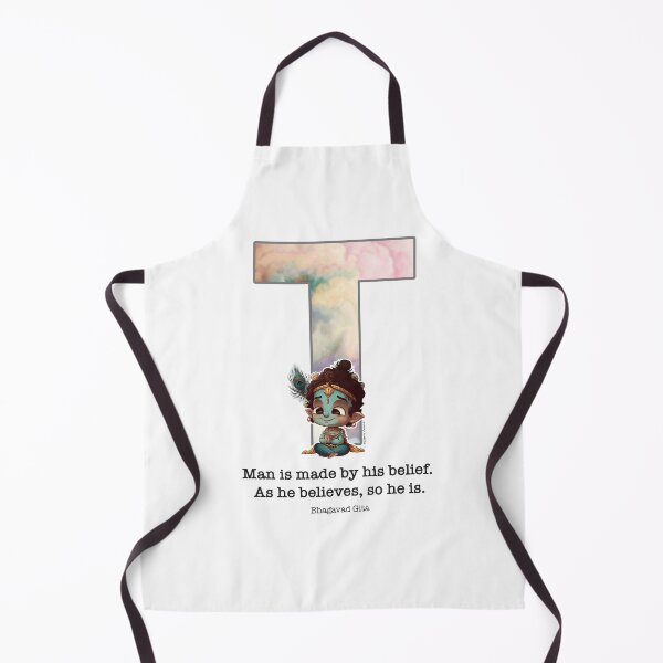 Item preview, Letter T Lord Shri Krishna Quote designed and sold by SattvaCentric.