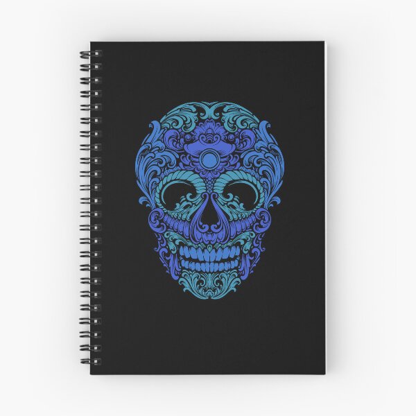 Item preview, Colorfull ornamented skull (blue version) designed and sold by OnlyHell.