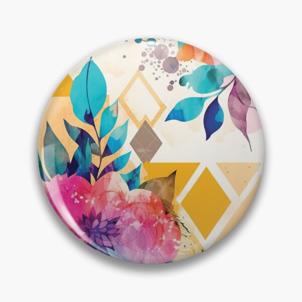 Item preview, Abstract Colorful Geometric and Floral Surface Art designed and sold by LotusBlanc.
