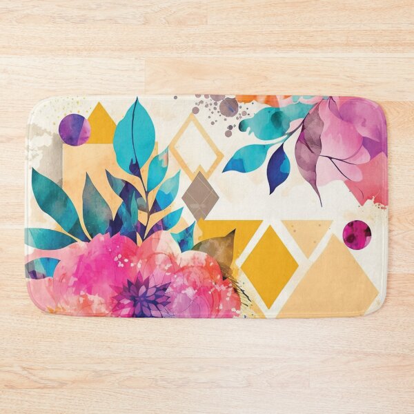 Item preview, Abstract Colorful Geometric and Floral Surface Art designed and sold by LotusBlanc.