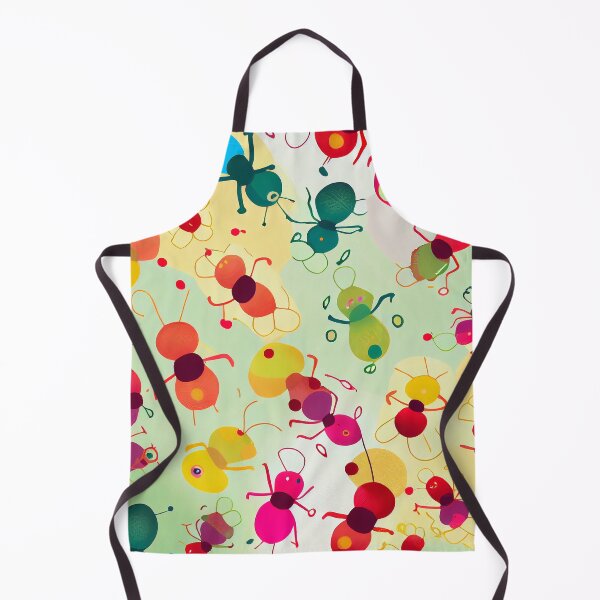 Item preview, Beautiful pattern of colorful working ants designed and sold by CutePatternsRB.