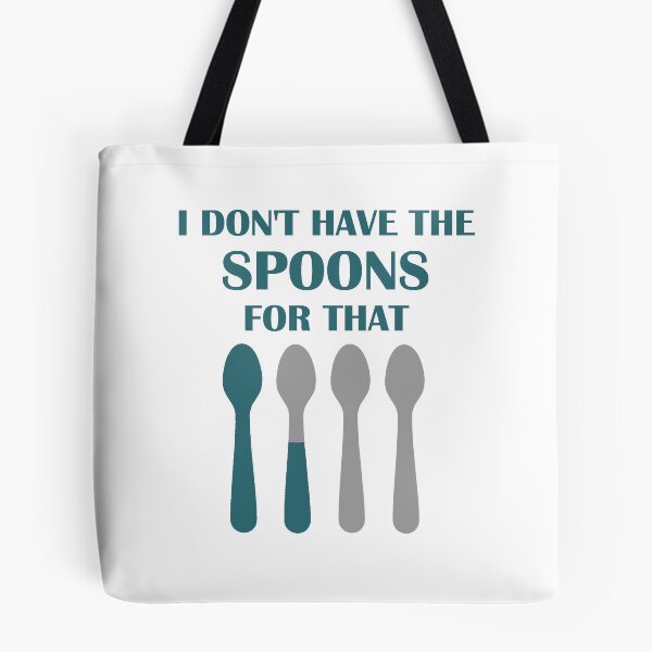 Item preview, No Spoons in Teal designed and sold by Spoonful-Tees.