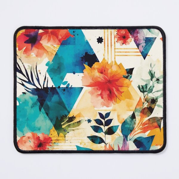 Item preview, Abstract Colorful Geometric and Floral Surface Art designed and sold by LotusBlanc.