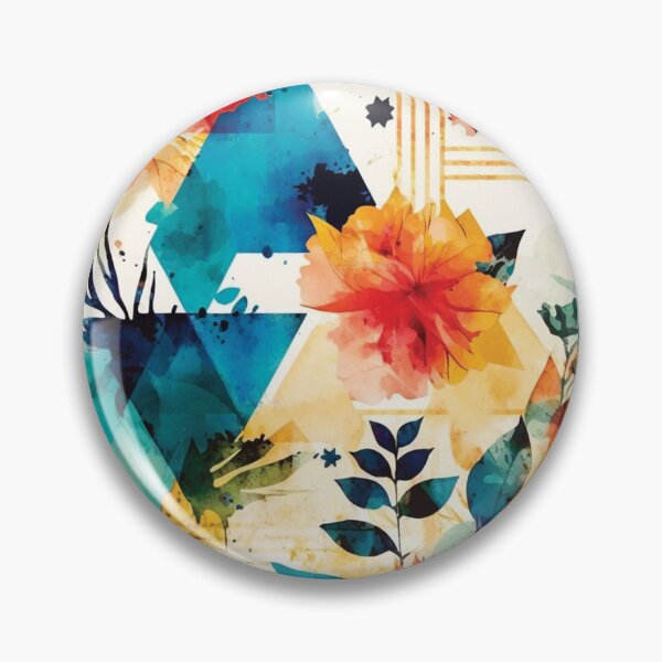 Item preview, Abstract Colorful Geometric and Floral Surface Art designed and sold by LotusBlanc.