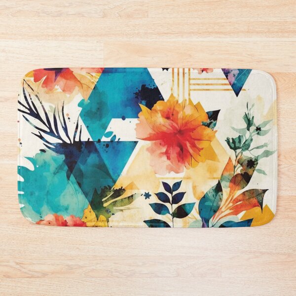 Item preview, Abstract Colorful Geometric and Floral Surface Art designed and sold by LotusBlanc.
