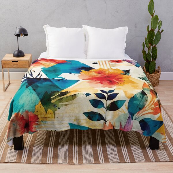 Item preview, Abstract Colorful Geometric and Floral Surface Art designed and sold by LotusBlanc.