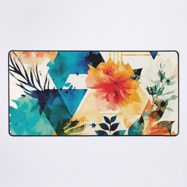 Item preview, Abstract Colorful Geometric and Floral Surface Art designed and sold by LotusBlanc.
