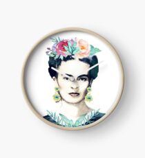 Watercolor Frida Kahlo Clock