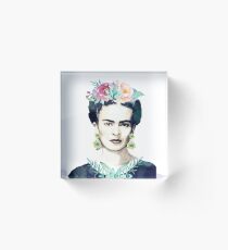 Watercolor Frida Kahlo Acrylic Block