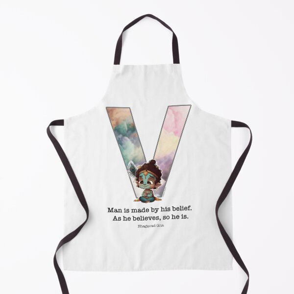 Item preview, Letter V Lord Shri Krishna Quote designed and sold by SattvaCentric.