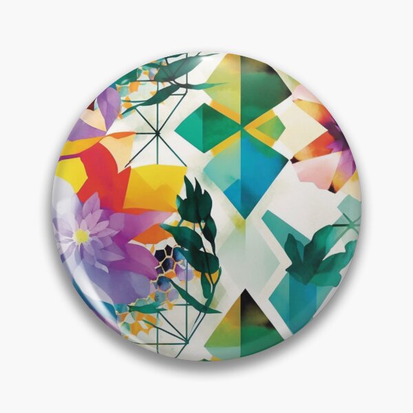 Item preview, Abstract Colorful Geometric and Floral Surface Art designed and sold by LotusBlanc.