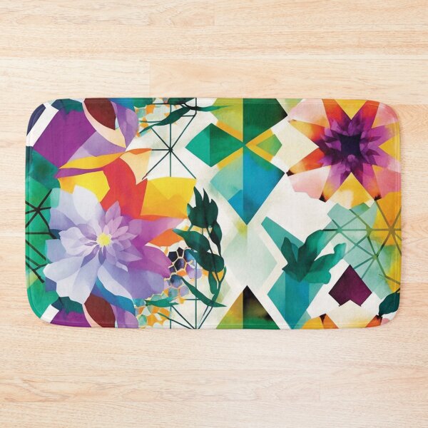 Item preview, Abstract Colorful Geometric and Floral Surface Art designed and sold by LotusBlanc.