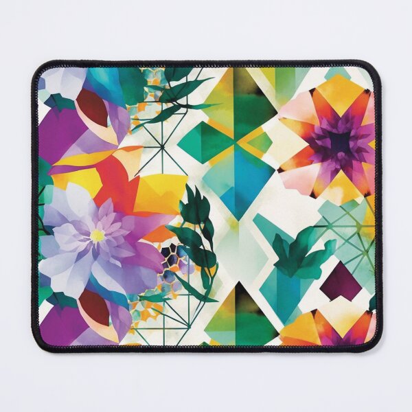 Item preview, Abstract Colorful Geometric and Floral Surface Art designed and sold by LotusBlanc.