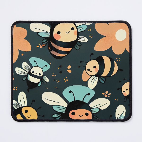 Item preview, Cute pattern of colorful working bees designed and sold by CutePatternsRB.