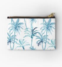 Watercolor blue palm trees pattern California Studio Pouch