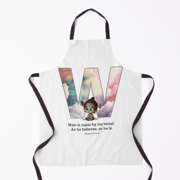 Item preview, Letter W Lord Shri Krishna Quote designed and sold by SattvaCentric.