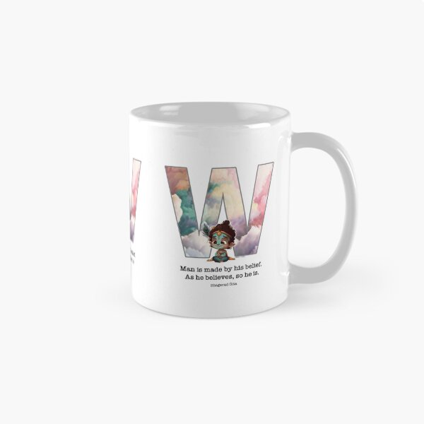Item preview, Letter W Lord Shri Krishna Quote designed and sold by SattvaCentric.