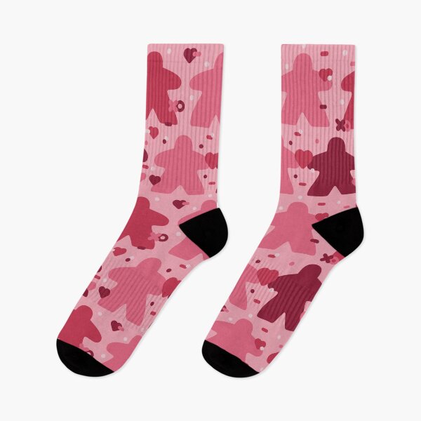 Item preview, Pink and Red Heart Board Game Meeple Love Valentine Pattern designed and sold by BeamGeeks.