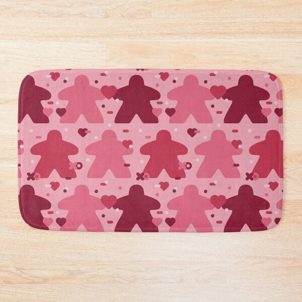 Item preview, Pink and Red Heart Board Game Meeple Love Valentine Pattern designed and sold by BeamGeeks.