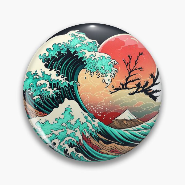 Aperçu de l'œuvre Vagues au coucher du soleil créée et vendue par ramith-concept.