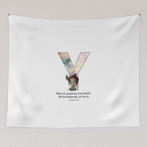 Item preview, Letter Y Lord Shri Krishna Quote designed and sold by SattvaCentric.