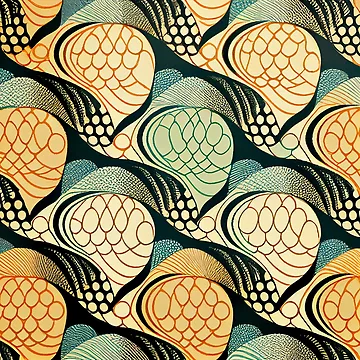Vorschaubild zum Design Scaley Complex Cool Sketched Midcentury Modern Pattern Digital Painting von CodeAndColors