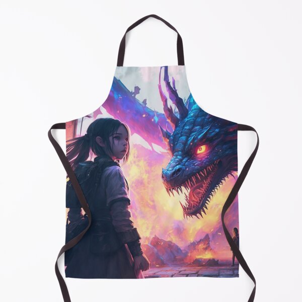 Item preview, girl and dragon like game of thrones television serie - fire and smoke designed and sold by Art Store Stickers.