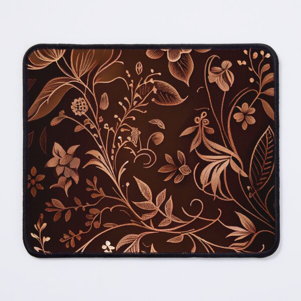 Item preview, Coarse Imagined Delicate Brown Floral Pattern Digital Painting designed and sold by CodeAndColors.