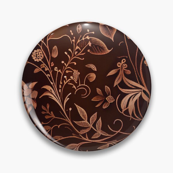 Artikelvorschau, Coarse Imagined Delicate Brown Floral Pattern Digital Painting entworfen und verkauft von CodeAndColors.