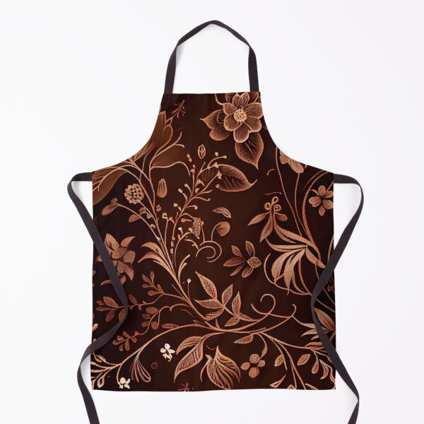 Item preview, Coarse Imagined Delicate Brown Floral Pattern Digital Painting designed and sold by CodeAndColors.
