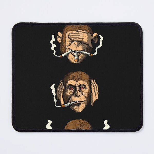 Item preview, Smoking monkeys - see, hear, say nothing designed and sold by ChrisFeil.