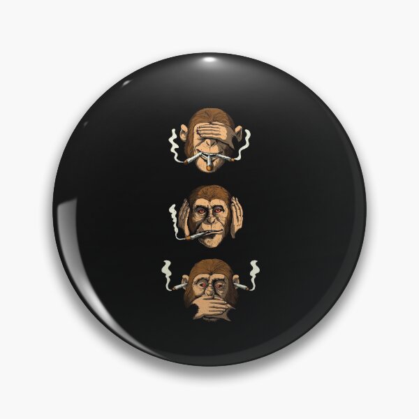 Item preview, Smoking monkeys - see, hear, say nothing designed and sold by ChrisFeil.