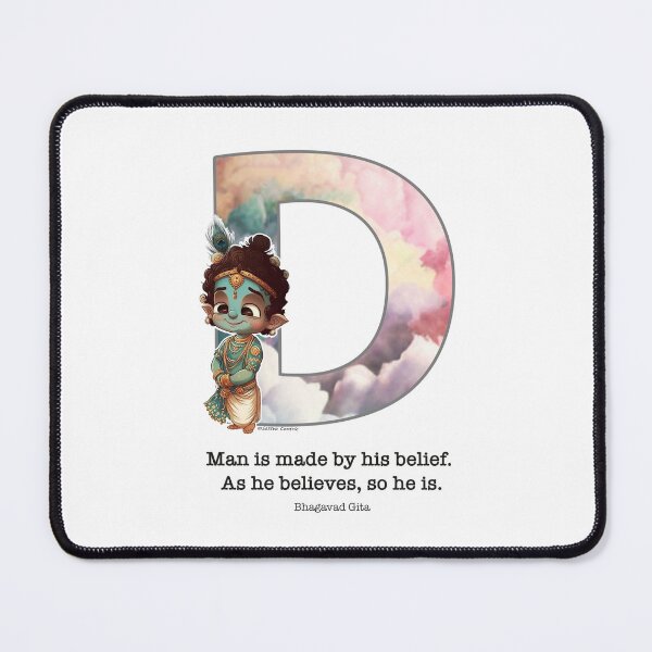 Item preview, Letter DLord Shri Krishna Quote designed and sold by SattvaCentric.