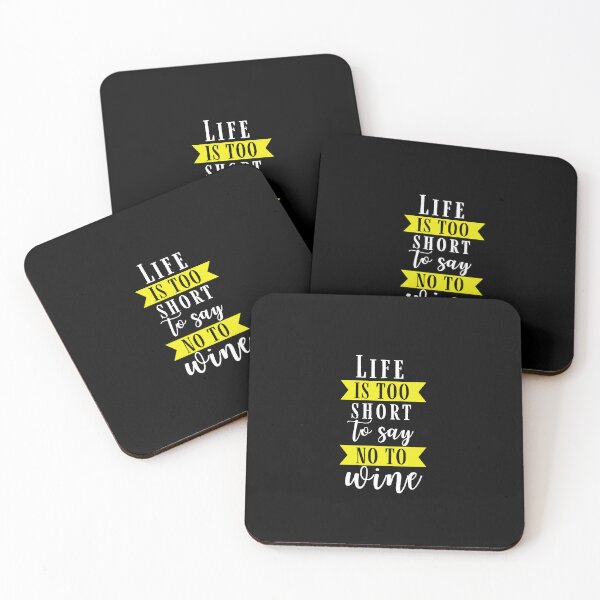 Item preview, Life is too short to say no to wine Quote, Wine Lover Gift, Wine Drinker, Typography Quote, Alcohol Quotes designed and sold by thedazzlingmonk.