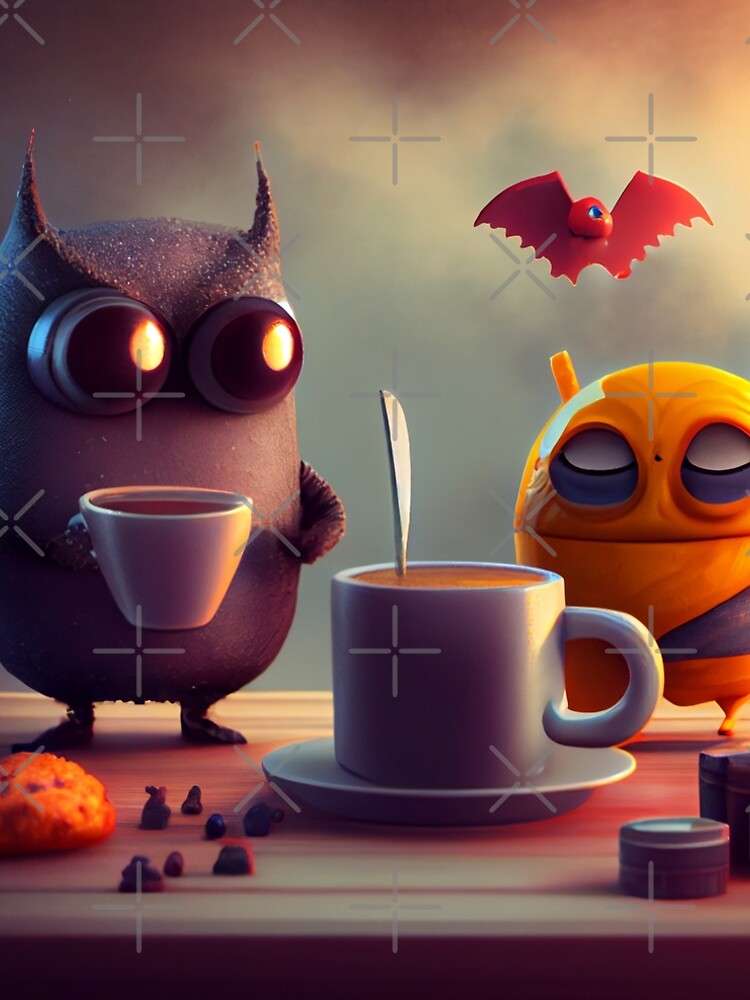 Aperçu 5 sur 5. Robe trapèze avec l'œuvre Breakfast Buddies Digital Painting créée et vendue par CodeAndColors.